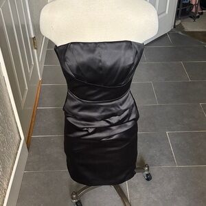 White House Black Market Satin Strapless Dress